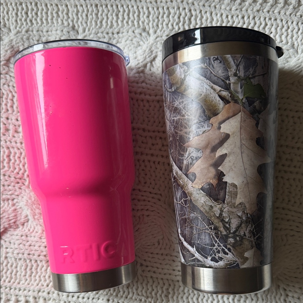 RTIC Hot Pink Insulated Travel Tumbler